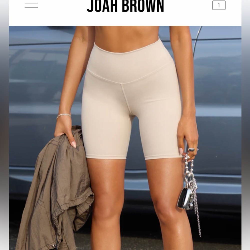 Joah Brown Cream Bike Shorts